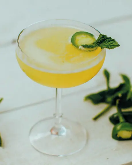 Southside of the Border cocktail made with De Nada Blanco