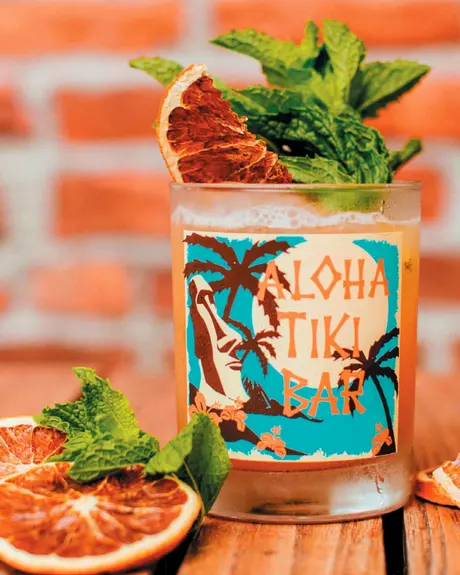 Tikila Sunrise cocktail made with De Nada Reposado